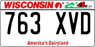 WI license plate 763XVD