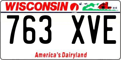 WI license plate 763XVE
