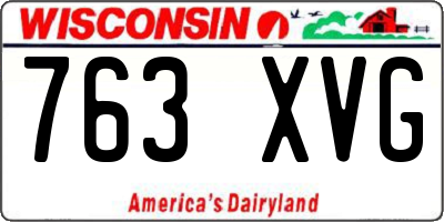WI license plate 763XVG