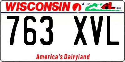 WI license plate 763XVL
