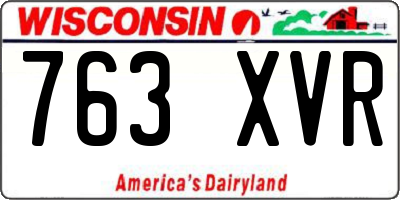 WI license plate 763XVR