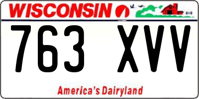 WI license plate 763XVV