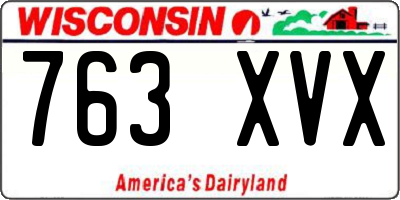 WI license plate 763XVX