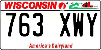 WI license plate 763XWY