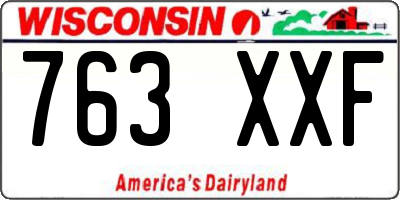 WI license plate 763XXF