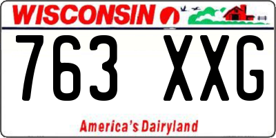 WI license plate 763XXG