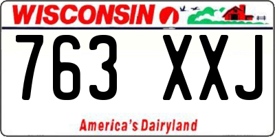 WI license plate 763XXJ
