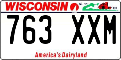 WI license plate 763XXM