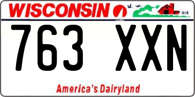WI license plate 763XXN
