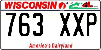 WI license plate 763XXP