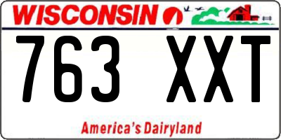 WI license plate 763XXT