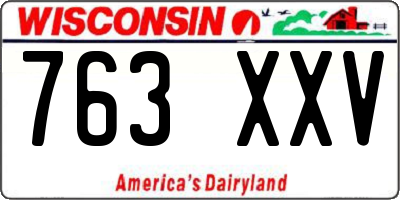WI license plate 763XXV