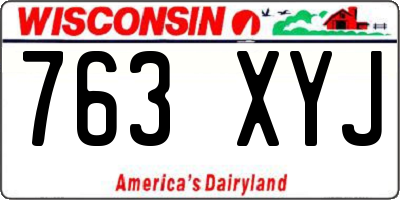 WI license plate 763XYJ