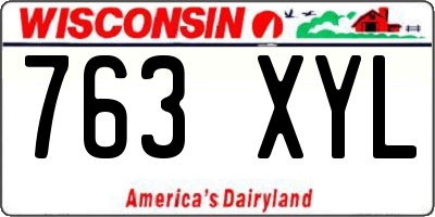 WI license plate 763XYL