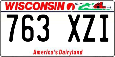 WI license plate 763XZI