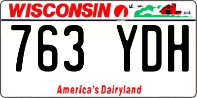 WI license plate 763YDH