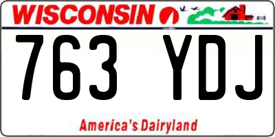 WI license plate 763YDJ