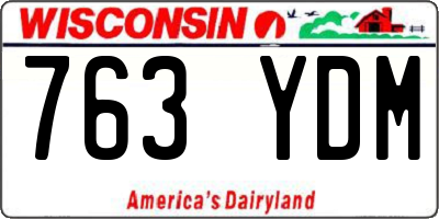 WI license plate 763YDM