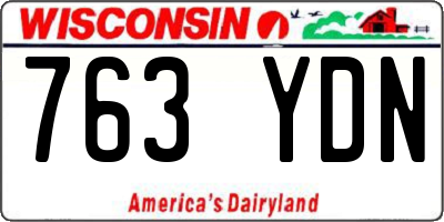 WI license plate 763YDN