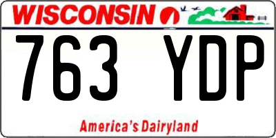 WI license plate 763YDP