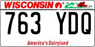 WI license plate 763YDQ