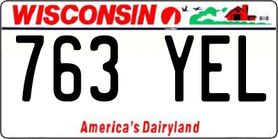 WI license plate 763YEL