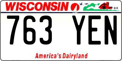 WI license plate 763YEN