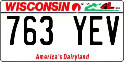 WI license plate 763YEV
