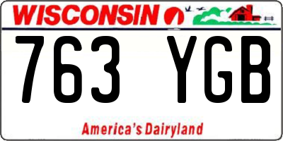 WI license plate 763YGB
