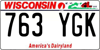 WI license plate 763YGK