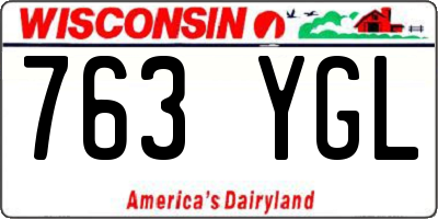 WI license plate 763YGL