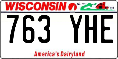 WI license plate 763YHE