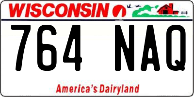 WI license plate 764NAQ