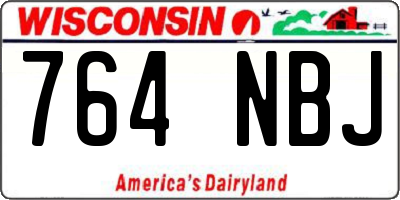 WI license plate 764NBJ