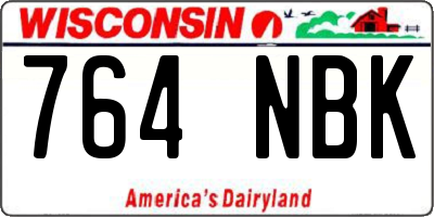 WI license plate 764NBK
