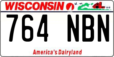 WI license plate 764NBN
