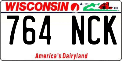 WI license plate 764NCK