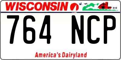 WI license plate 764NCP