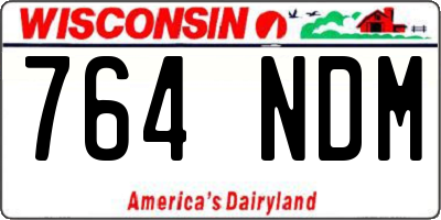 WI license plate 764NDM