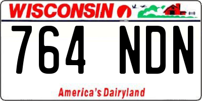 WI license plate 764NDN