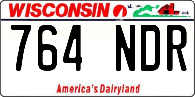 WI license plate 764NDR