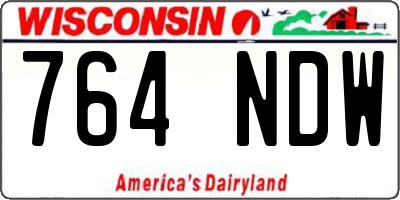 WI license plate 764NDW