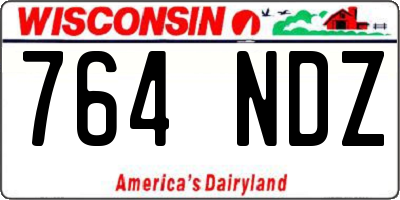 WI license plate 764NDZ