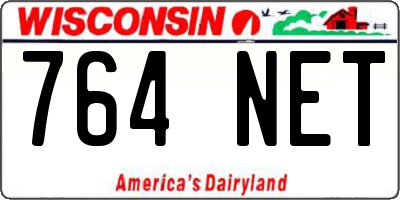 WI license plate 764NET
