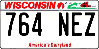WI license plate 764NEZ