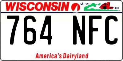 WI license plate 764NFC