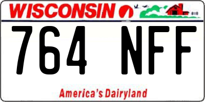 WI license plate 764NFF