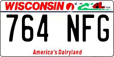 WI license plate 764NFG
