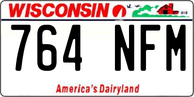 WI license plate 764NFM