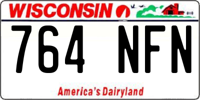 WI license plate 764NFN